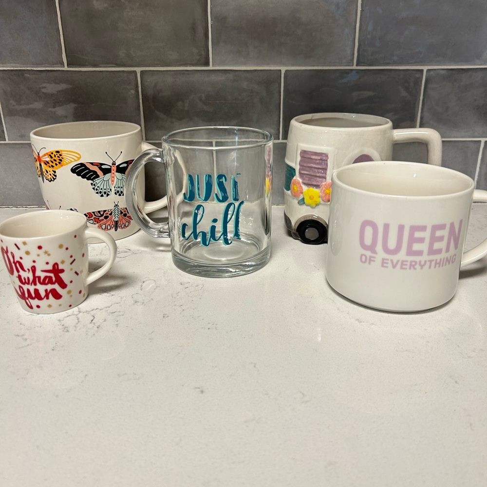 Assorted Colorful Mugs Set